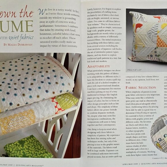 Quilting Arts Magazine April May 2009 Art Quilt Landscapes Collage Piece And Sti - Picture 5 of 14